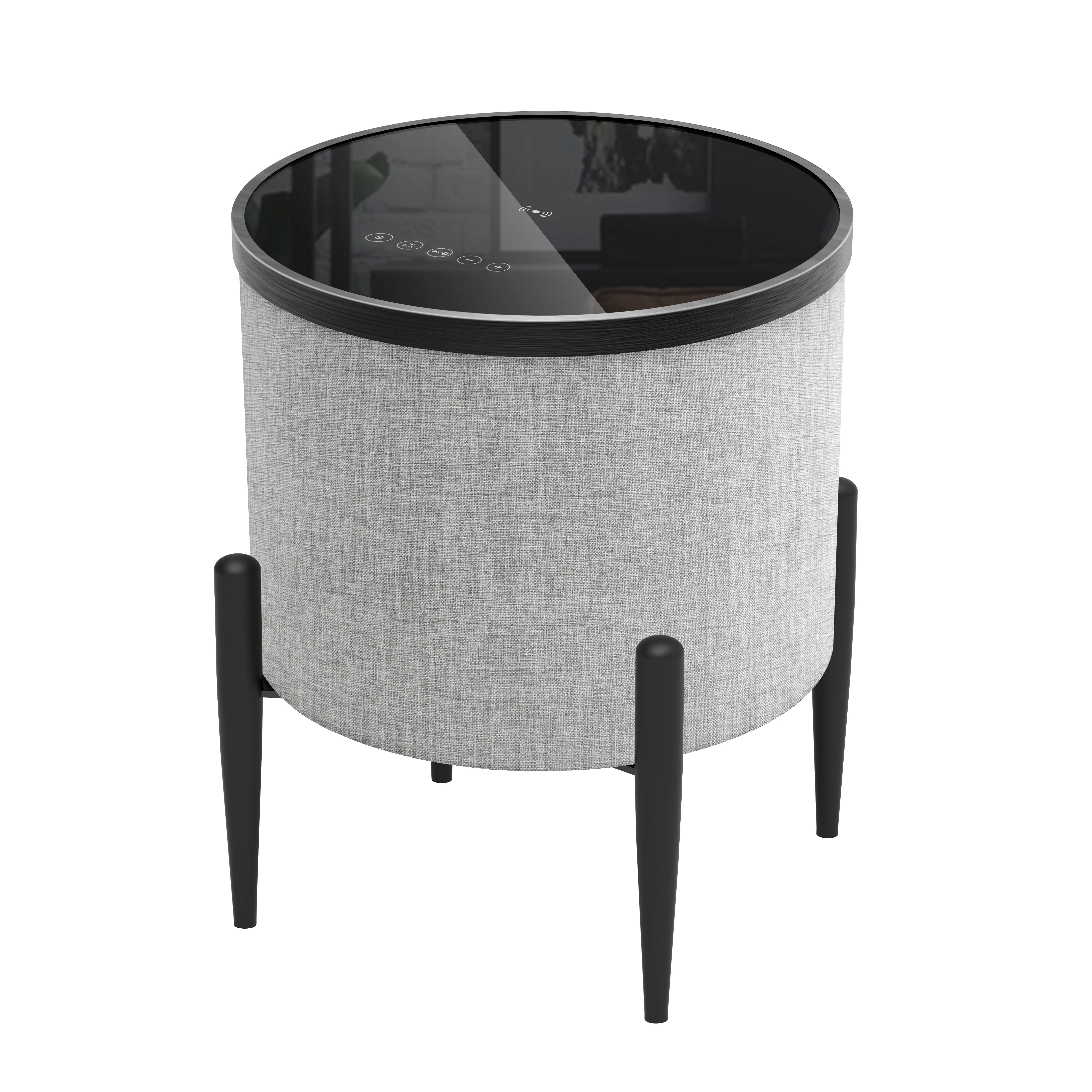 Aiue Home Use Speaker Living Room Smart Home Coffee Table Speaker with Wireless Charging USB Charger TWS Function