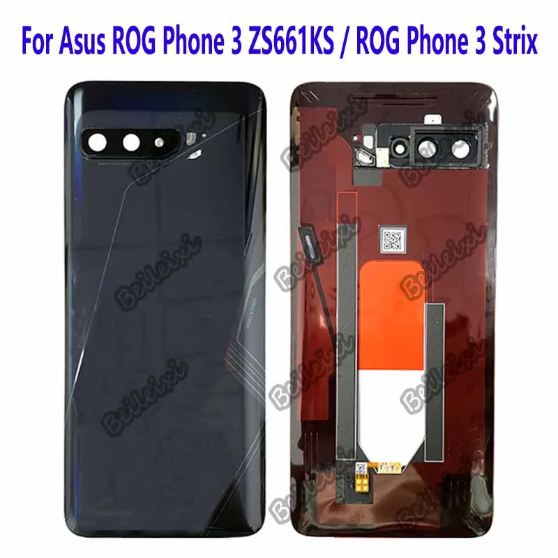 

For Asus ROG Phone 3 ZS661KS I003D I003DD Battery Back Cover Rear Door Housing Case Durable Back Cover For ROG Phone 3 Strix