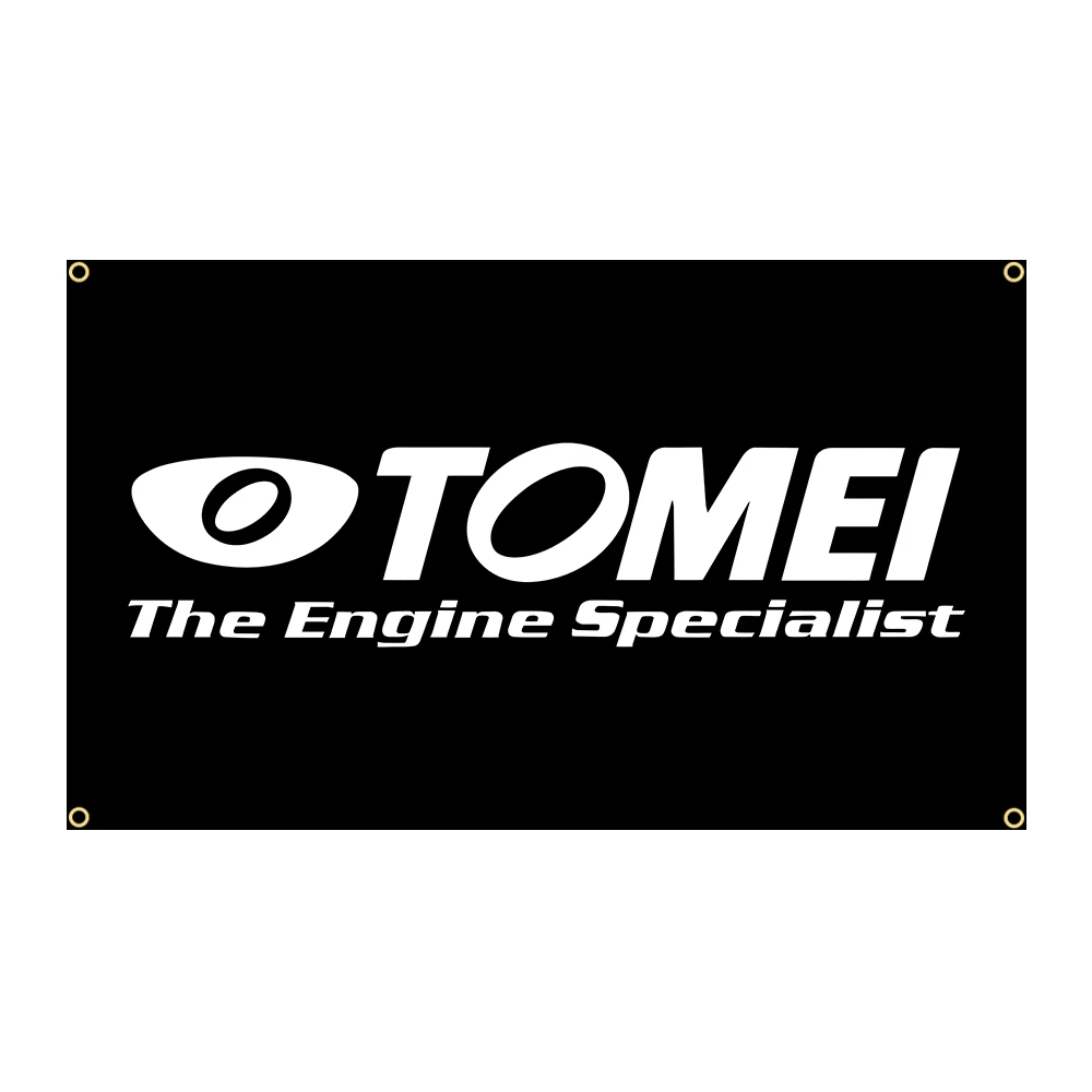 90x150cm Jdm Tomi Titanium Exhaust System Expreme Ti Flag Polyester Printed Auto Banner Home or Outdoor For Decoration