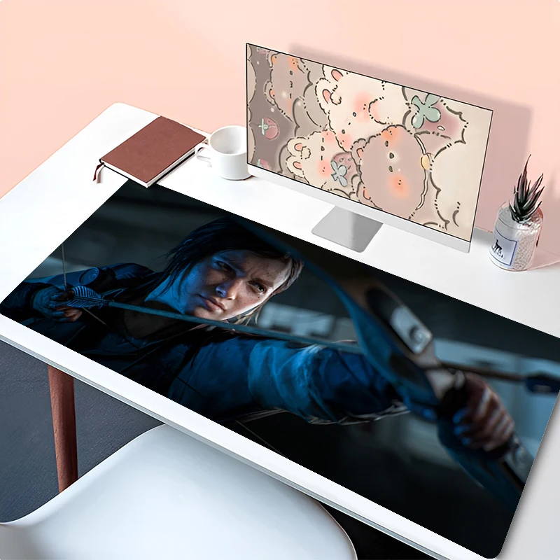 Mouse Pad Accessories Keyboard Pad Office Desk Mat Anime Mousepad Natural Rubber Anti Slip Gaming The Last Of Us 2 Extended Pad