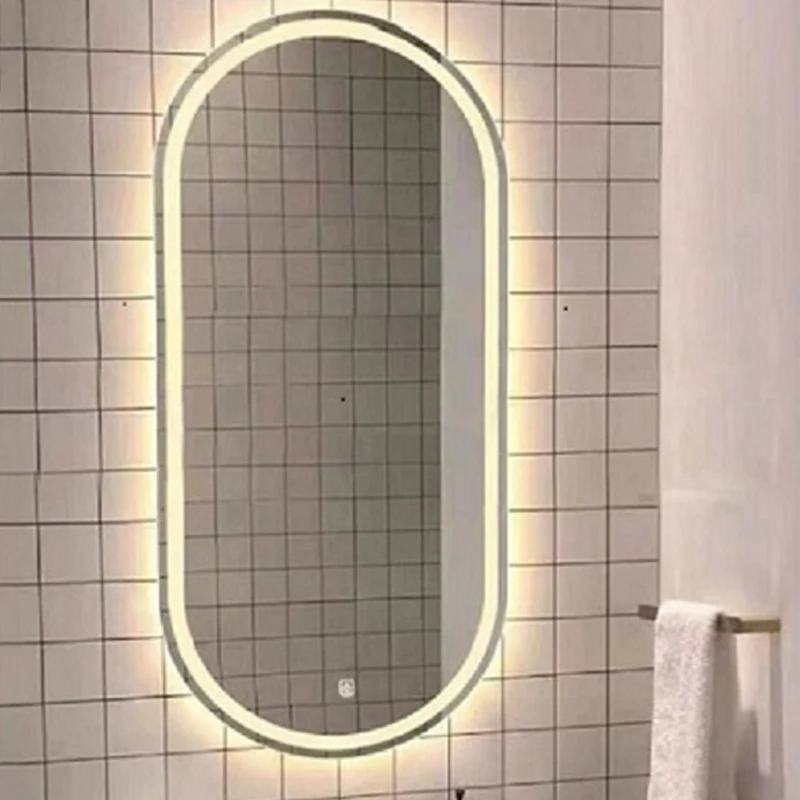 Fogless Oval Bathroom Mirror Light Glass Modern Smart Vanity Bathroom Mirror Long Luxury  Bathroom Accessories