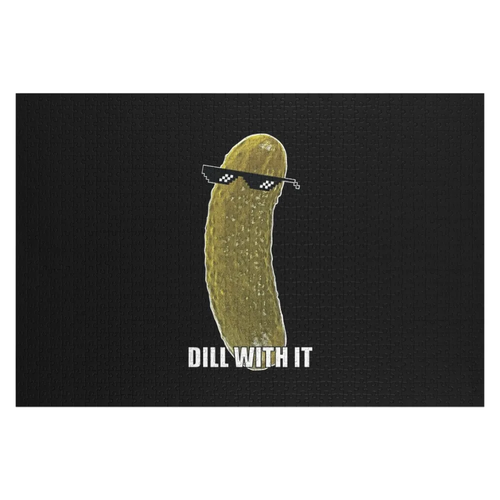 The Funny Pickle - Dill With It meme - Tug Pickle Jigsaw Puzzle Personalized Toys Wooden Jigsaws For Adults Animal Puzzle