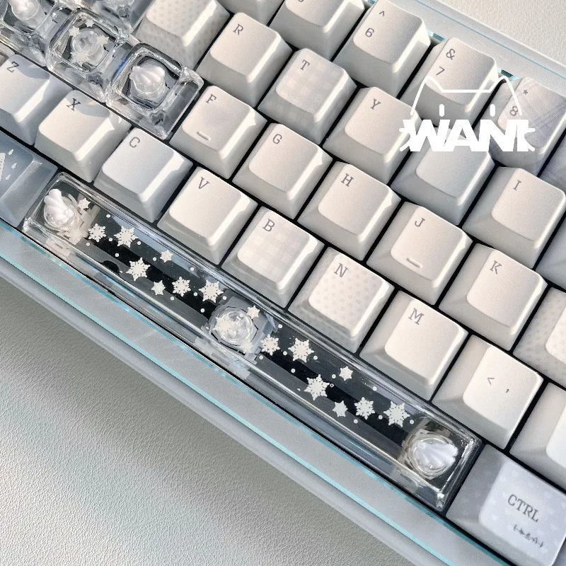 

Snowflake Angel Theme Keycaps Customized R4600 Resin 1.2u Cherry Profile Keyboard Caps for Mechanical Keyboard Accessories Gifts