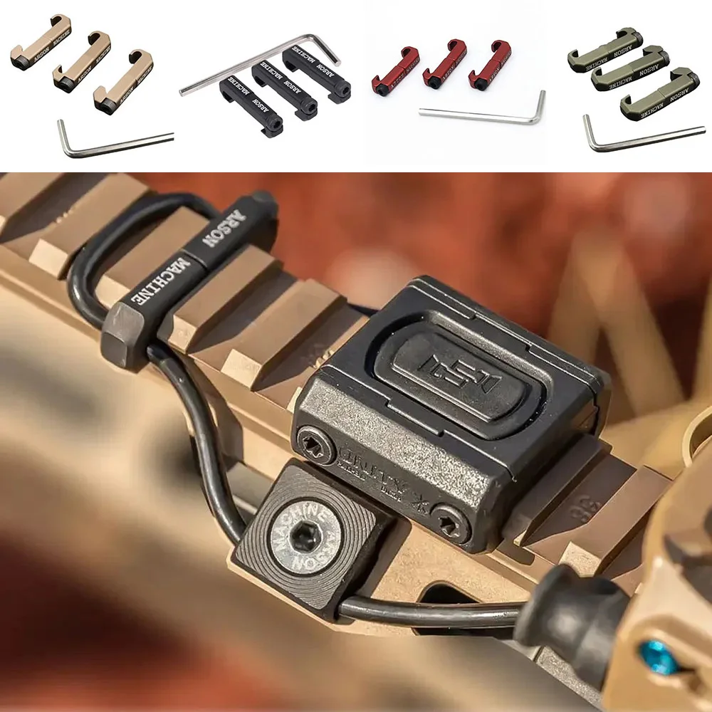 

Metal Switch Slot Cable Clip Rail Mounted Flashlight Wire Holder Track Style Cable Management Clip Switch Wire Groove Airsoft