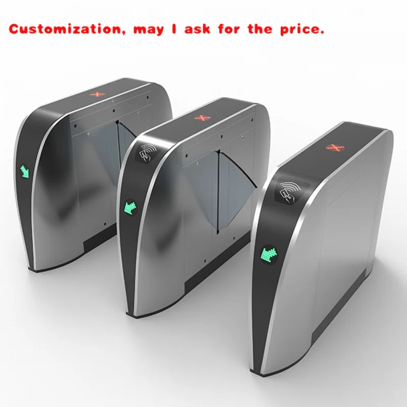 custom.OEM/ODM Access Control System Biometric Face Recognition Flap Barrier Turnstile Gate Access Control with RFID Card Reader