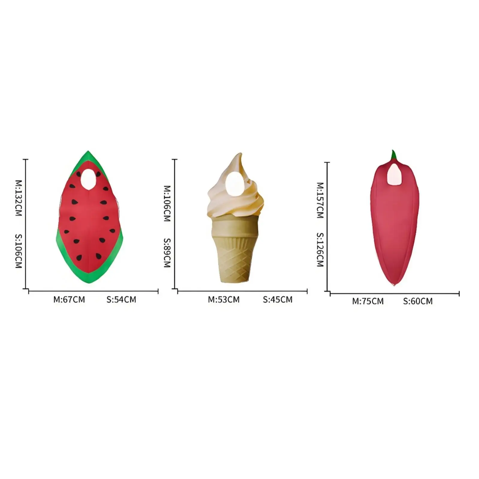 Kids Novelty Ice Cream Pepper Costume for Carnival Cosplay Party Dance Performance Outfit