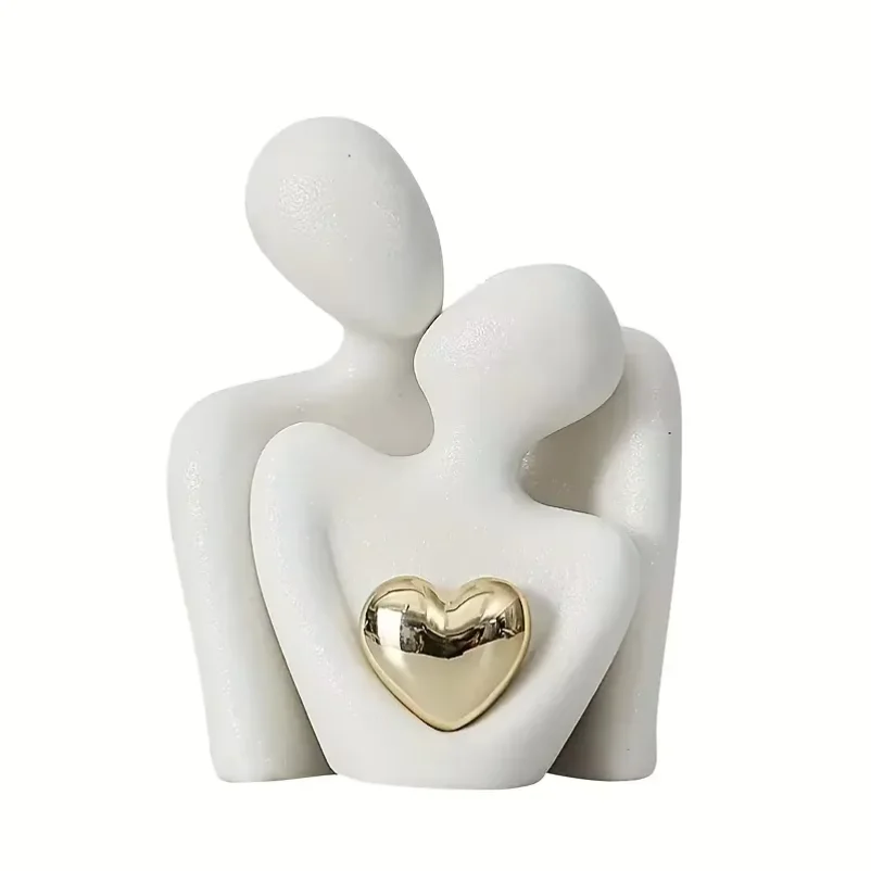 1Pc Romantic Love Embrace Statue Ornament Couple Set Bedroom Interior Decoration Valentine's Day