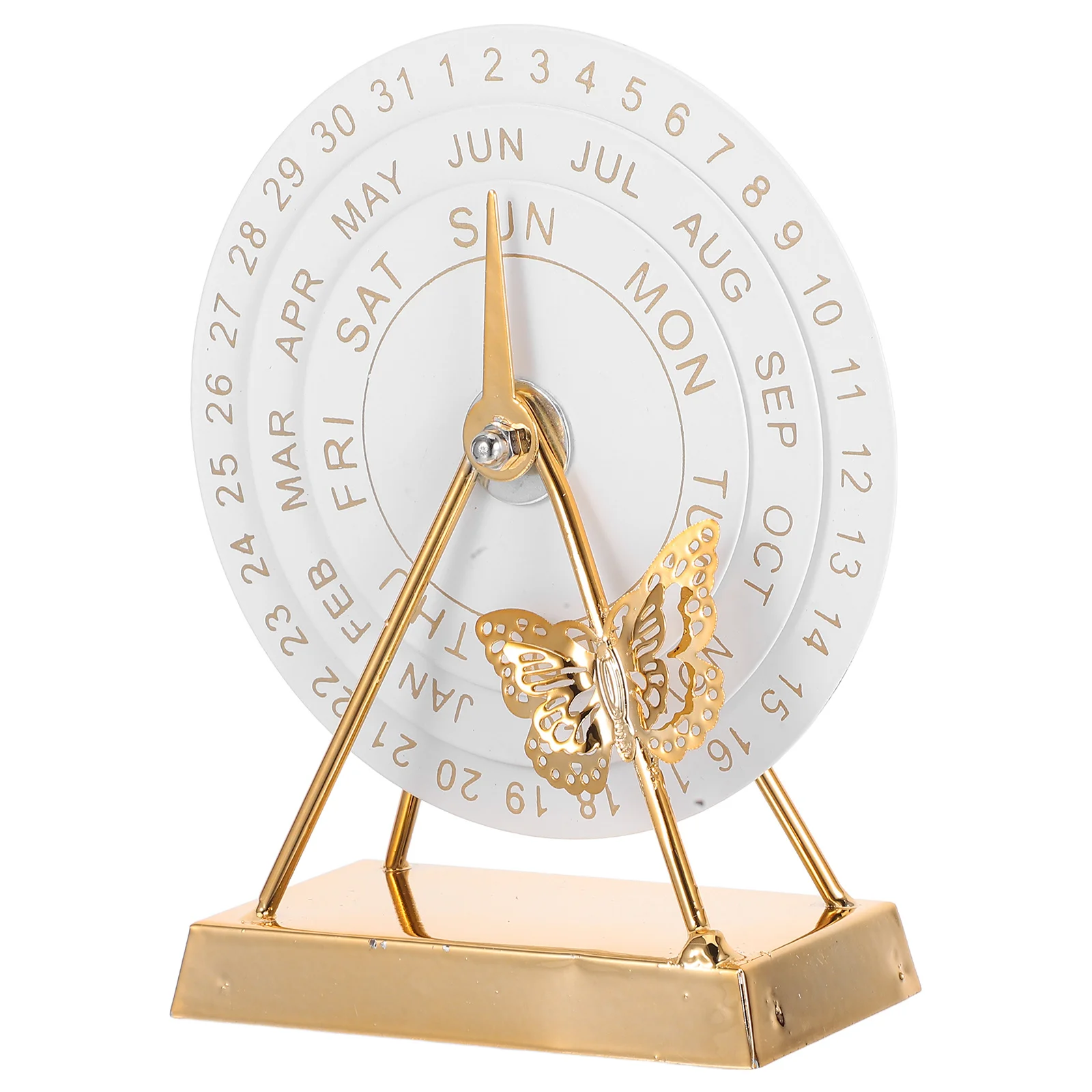 

Vintage Metal Perpetual Calendar Rotatable Disk Timeless Design Desk Ornament Home Office Decor Gift Desk Perpetual Calendar