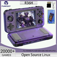 New R36H Game Console R36S Horizontal Retro Handheld Consolas Open Source Portable Pocket Video Player 64GB 3.5 Inch Boys Gifts