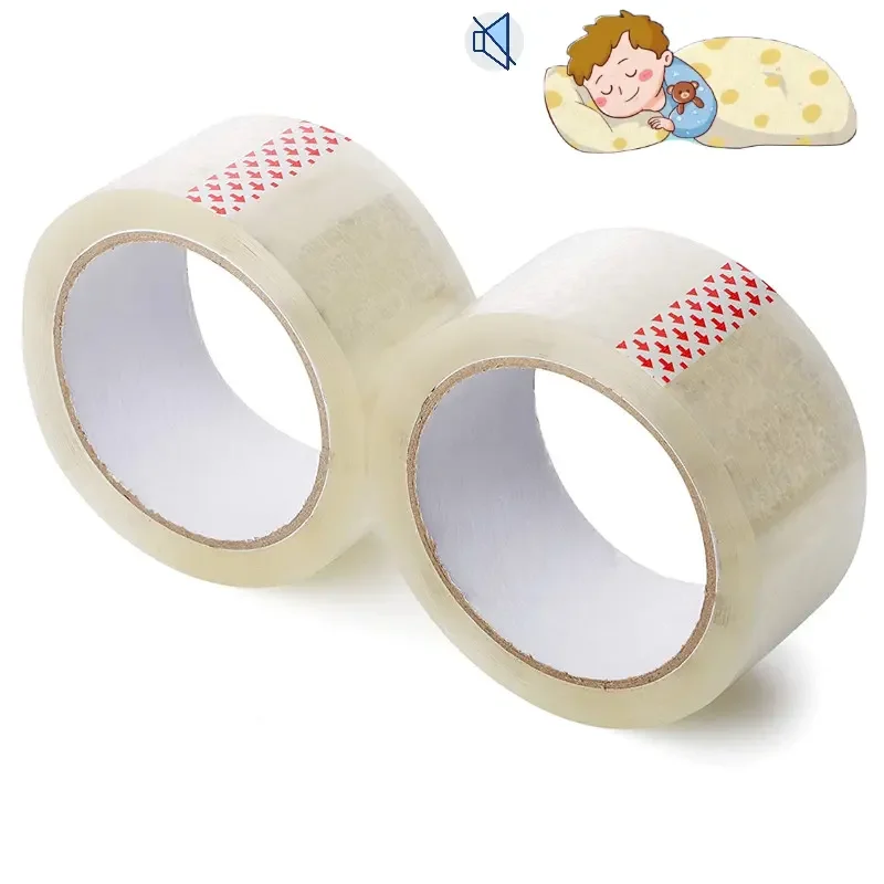 

Low-noise silent transparent packing tape, e-commerce express delivery silent sealing,BOPP adhesive tape, silent tape 72rolls
