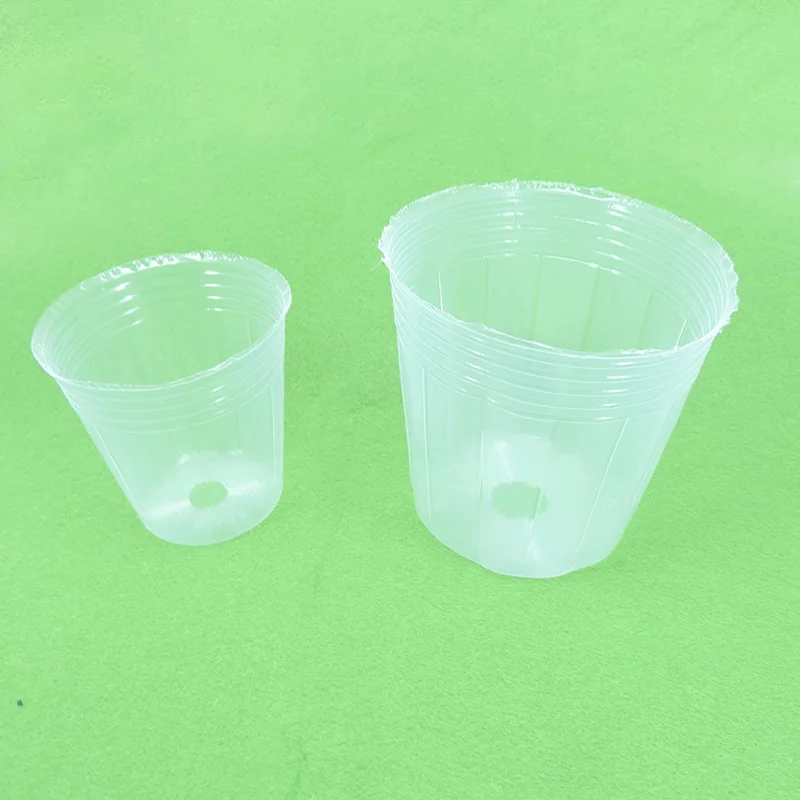 8cm 10cm Garden Transparency Nursery Pots Planting grow Nutrition Cup Orchid Propagation Container Bag Soft Plastic Flowers Pot