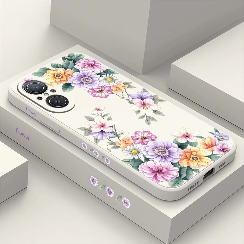 Flower Case For Huawei Y9 Prime Y7 Pro 2019 Y7A Y9S Nova 6 9 SE 8i 5T 3i P20 P30 P40 Lite E P Smart Z Plus Silicon Soft carcasas