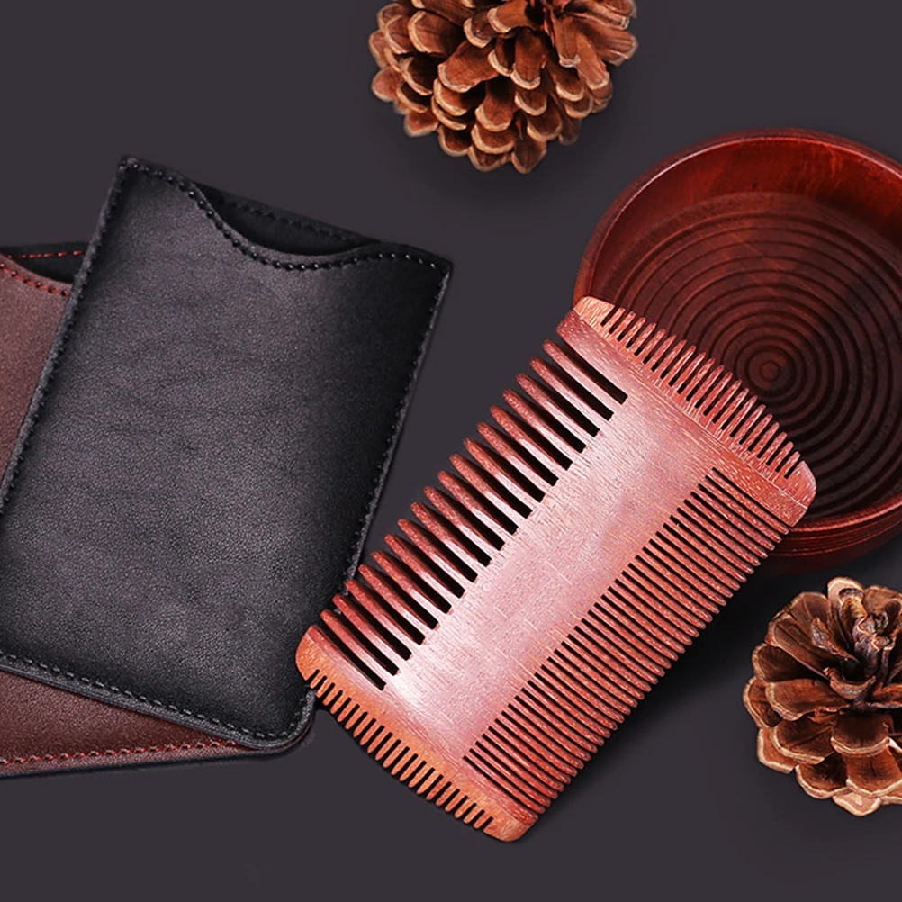 

Double Sided Comb Combs for Men Mustache Wooden Bamboo Anti Static Man Beard Styling