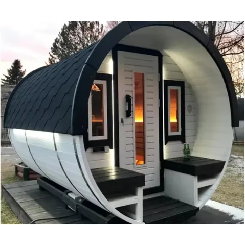Brand New Product Corner Outdoor Infrared Barrel Sauna