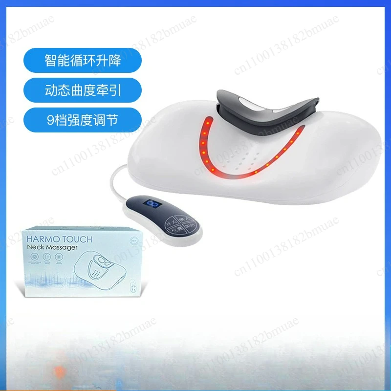 Multifunctional cervical traction massage pillow, household electric kneading airbag stretching