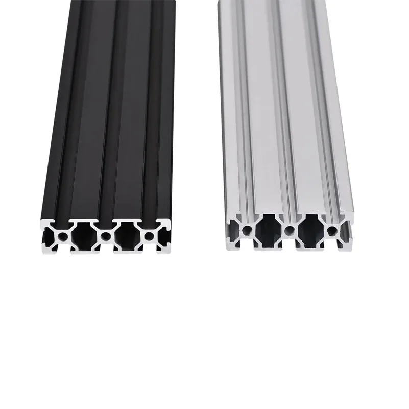 2Pcs Openbuilds 2060 V-Slot Aluminum Profile 100mm-550mm Black/Silver Aluminum Extrusion 20x60mm for CNC 3D Printer Parts