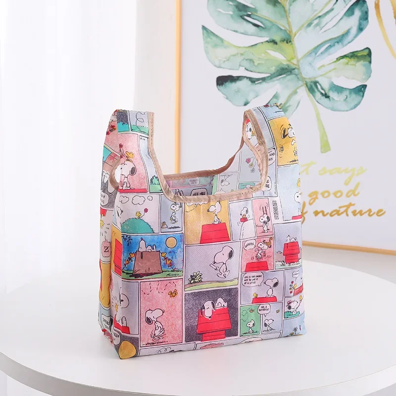 Snoopy Shopping Bags Women Fashion Foldable Tote Bag Eco Grocery Bag Folding Large Capacity Reusable Handbags Portable Bags New