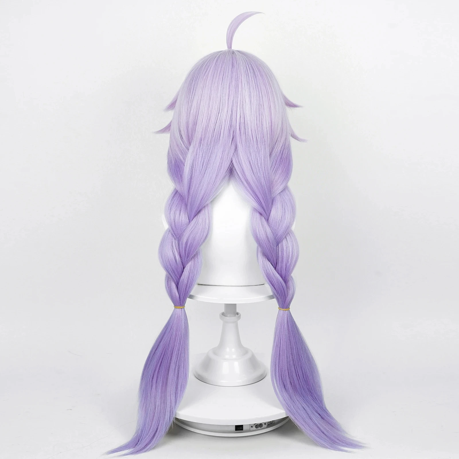 RANYU Honkai Star Rail Bailu Wig Long Synthetic Straight Ombre Purple Gradient Game Cosplay Hair Wig For Party Comic Con