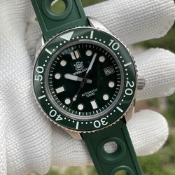 STEELDIVE SD1968 MM Dive Watch 44MM Case Green Dial 1000M Waterproof NH35 Automatic Mechanical Watches