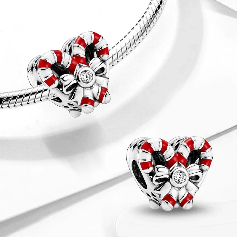 Heiß begehrte Bell Elf Schmetterlingsknoten-Weihnachtsserie Charms Perlen passend für Armbänder 925 Sterling Silber Weihnachtsgeschenk Feiner Schmuck – Detail 2