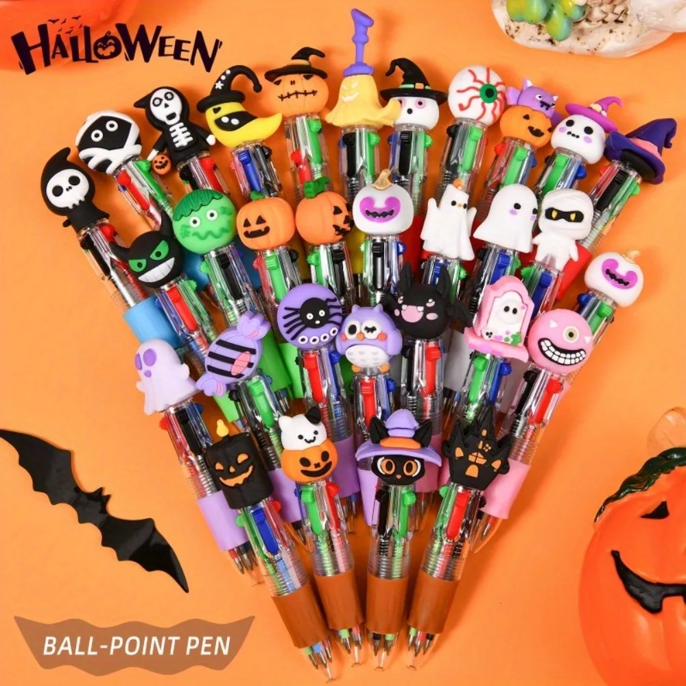 12Pcs Christmas, Halloween, Cartoon Style, Various Styles Long and Short Gel Pens, Ballpoint Pens. Random Styles, Themed Ballpoint Pens, Ultra-Comfortable Silicone Grip, Various Elements, 0.5mm Fine Tip, Smooth Writing, Quick-Drying, Suitable as Stationery Gifts for Schools and Offices.