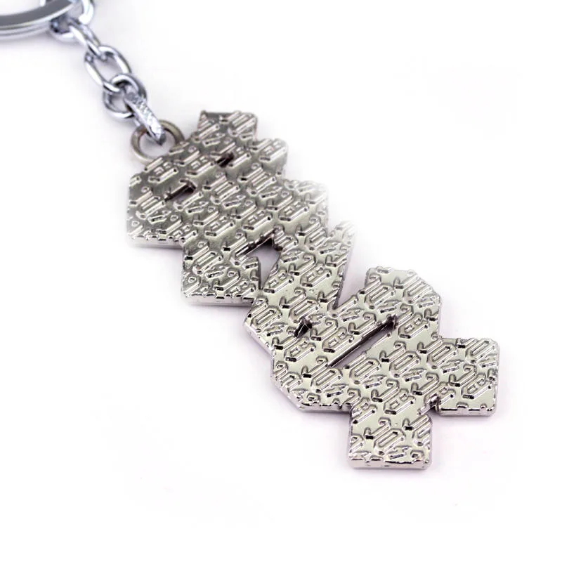 التيار المتناوب تيار مستمر شعار قلادة قلادة المفاتيح روك باند النساء الرجال مجوهرات بسيطة لمحبي هدية