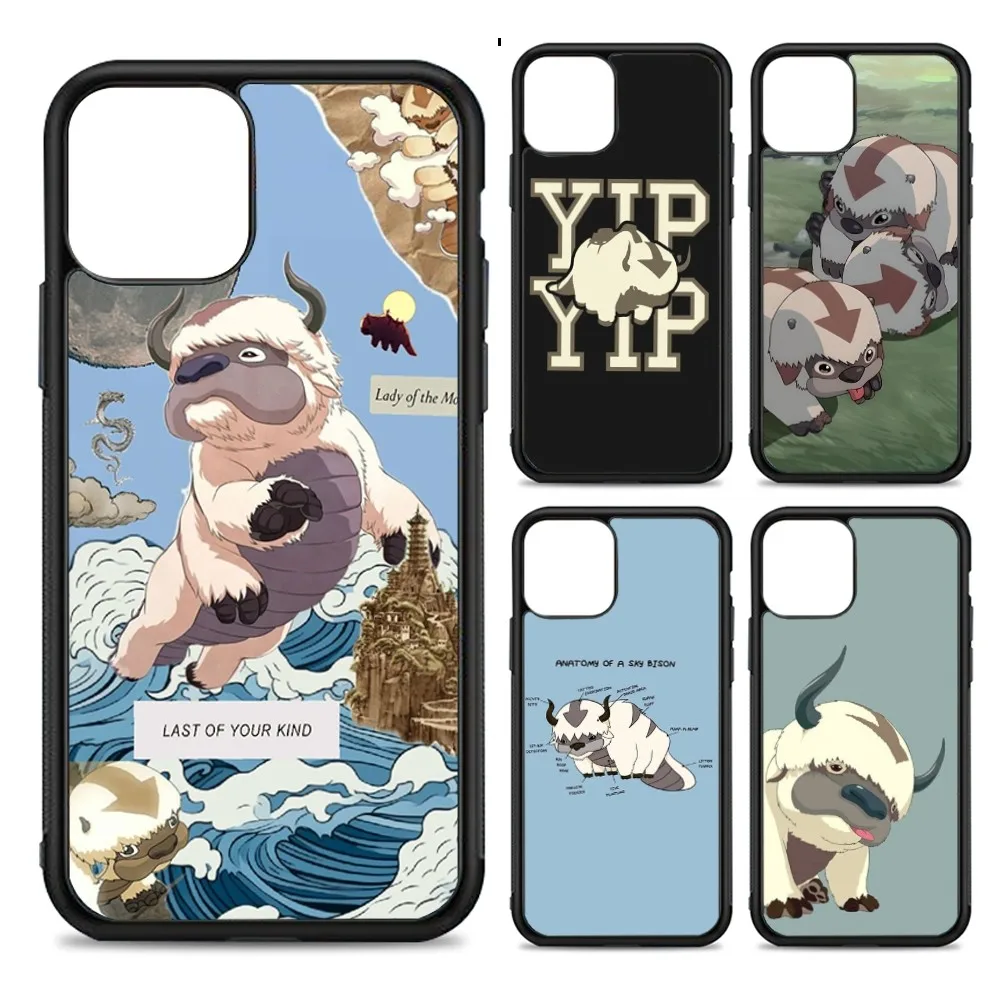 A-Avatar The Last Airbender Appa Yip Phone Case Silicone PC+TPU For For iPhone  11 12 13 14 15 16 Plus Pro Max Cover