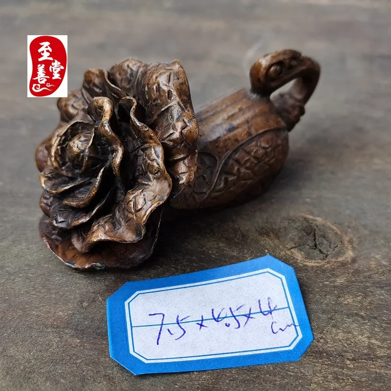 Antique collectible, old patina, antique-style alloy copper living room decoration, cabbage-shaped figurine symbolizing wealth7.