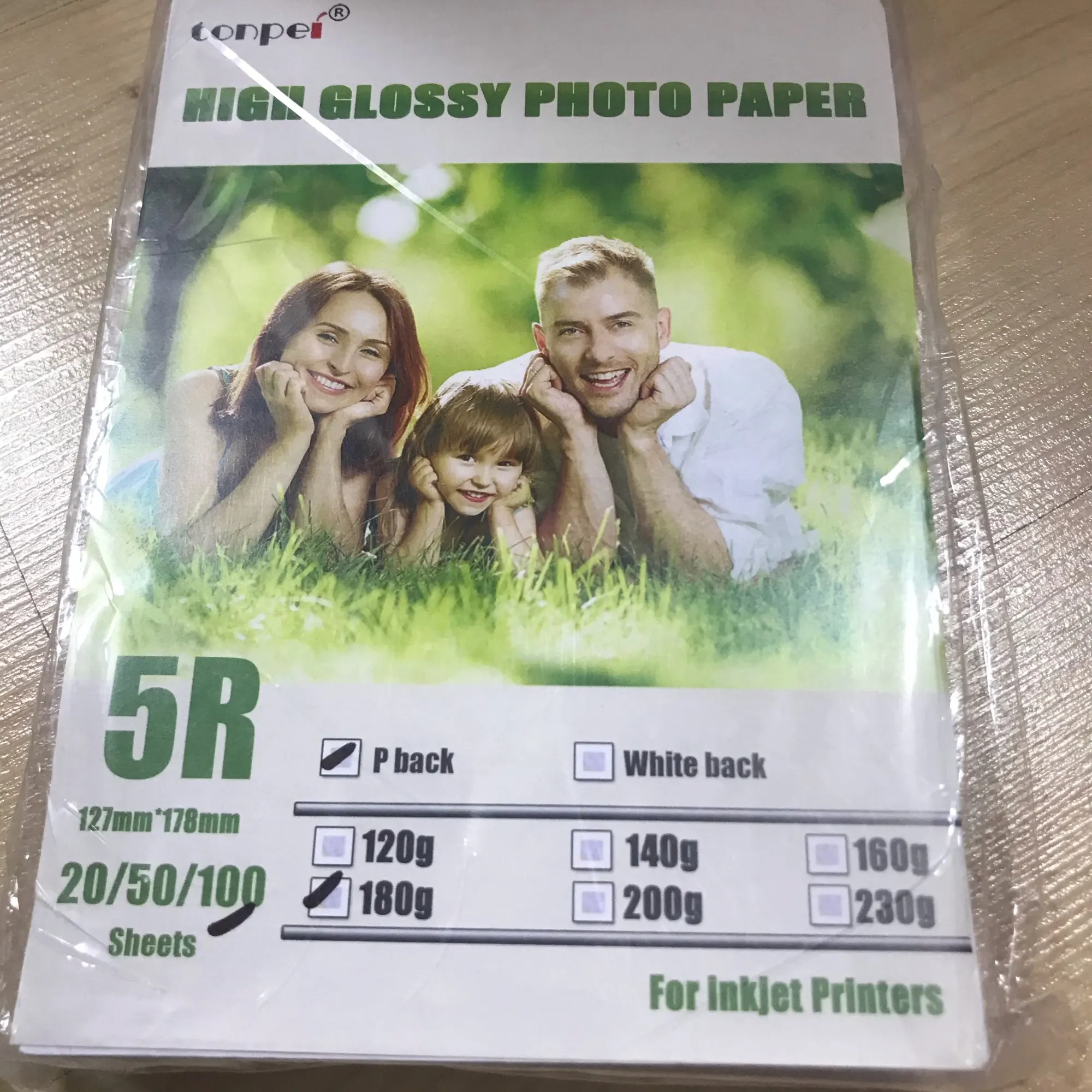 Multi Specification High Gloss Photo Paper 3R 4R 5R A4 Photo Printing Paper Inkjet Printer 180G Glossy Single-Sided Photo Paper photo review