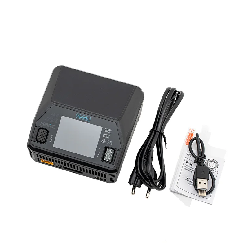 ToolkitRC M8AC Smart Lipo Caricabatteria Scaricatore AC 200W DC 600W 40A Max per 1-8S Lipo Batteria FPV Parti di Accessori