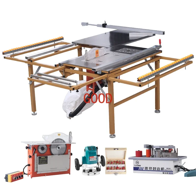 

WJ-80 Multi-functional Saw Table Push Table Saw Dustless Saw Precision Guide Rail Folding