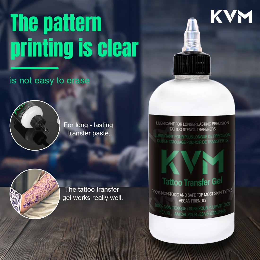 KVM 125/250 مللي المهنية الوشم استنسل نقل هلام ناسخة حرارية استنسل تطبيق الحل ماجيك جل الوشم اكسسوارات