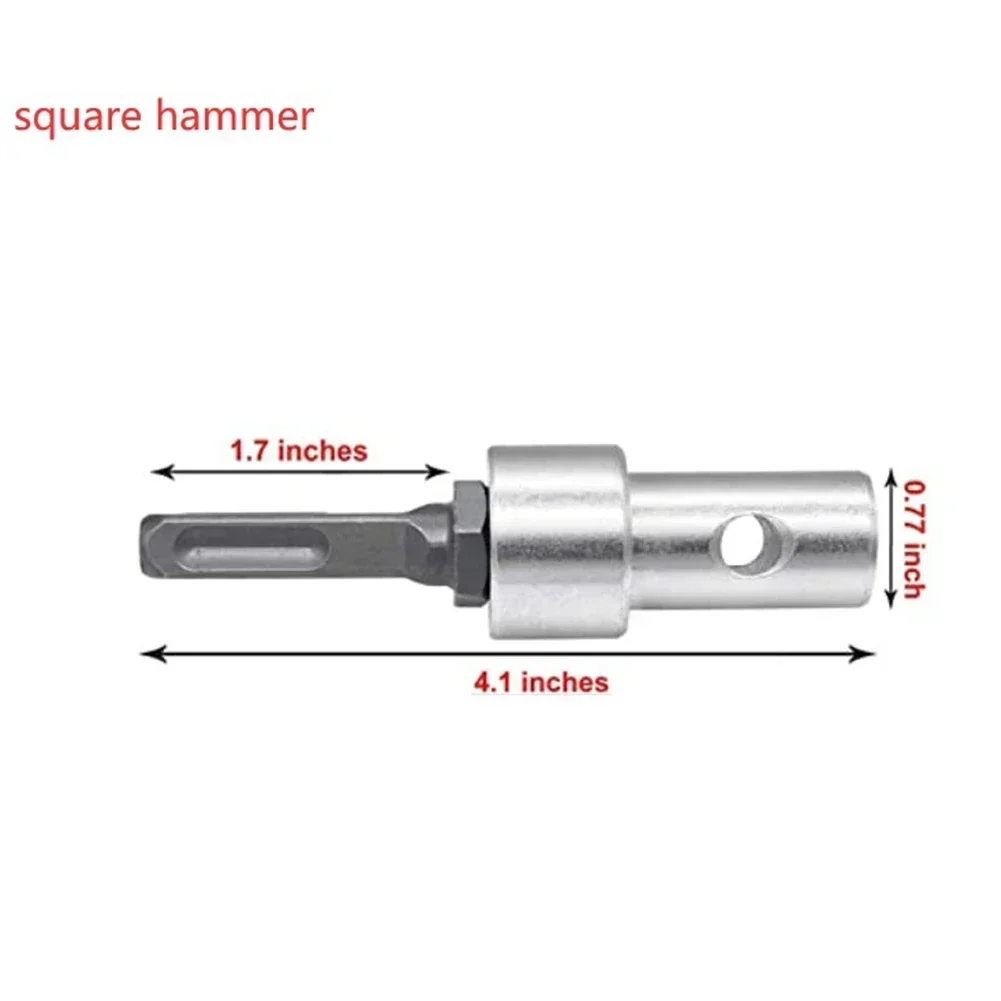 

For Electric Hammer Round Hex Shank Adapter Drill Bit Adapter Silver Compact Size High-quality Materials Silver Color