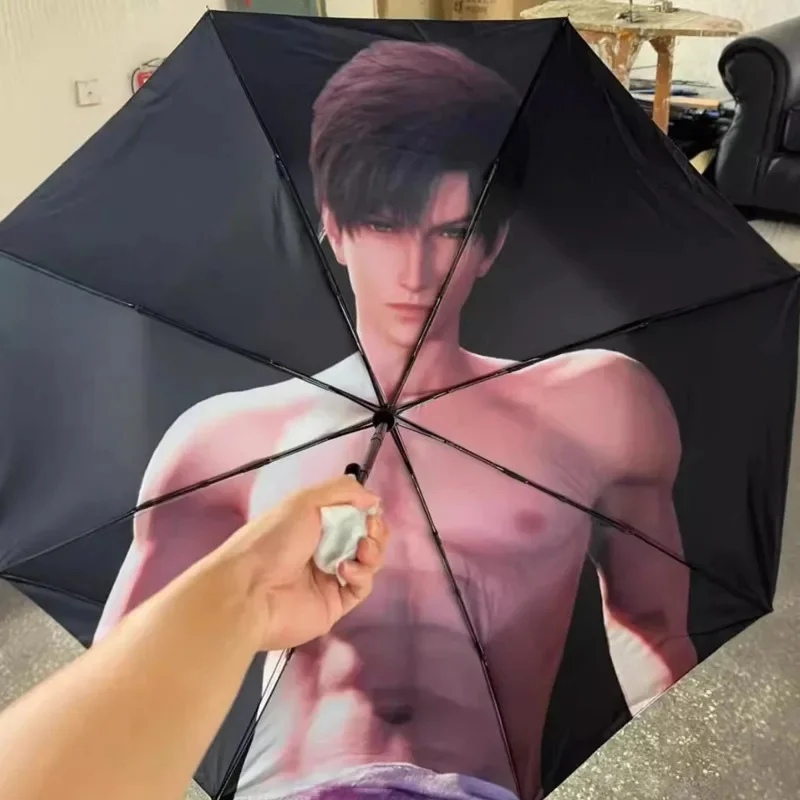 Game Love And Deepspace Sylus Cosplay Anime Fully Automatic Sunscreen Umbrellas Sun Parasol Collapsible Rainshade Sun Rain Gift