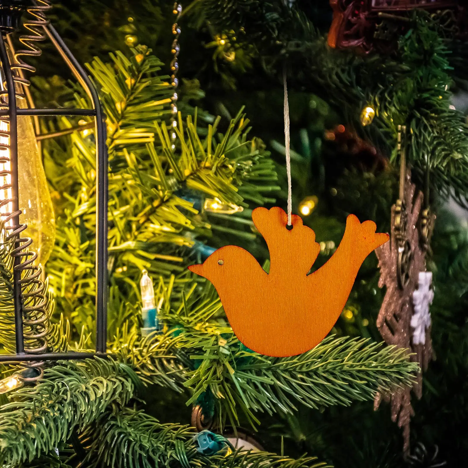 

1Set Blank Xmas Pendants Wooden Slices for Hand Painting Drawing Pendant DIY Wood Chips Christmas Tree Decoration Craft Kit