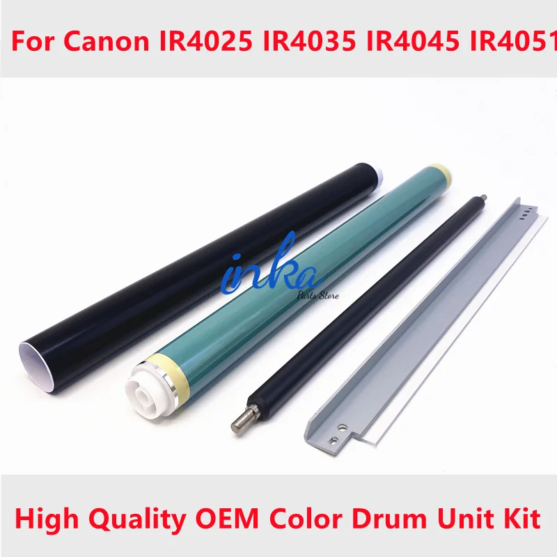 1Set OEM Color IR4045 OPC Drum Drum Unit Kit Parts For Canon IR 4025 4035 4045 4051 4225 4235 4245 4251 Fuser Film Charge Roller