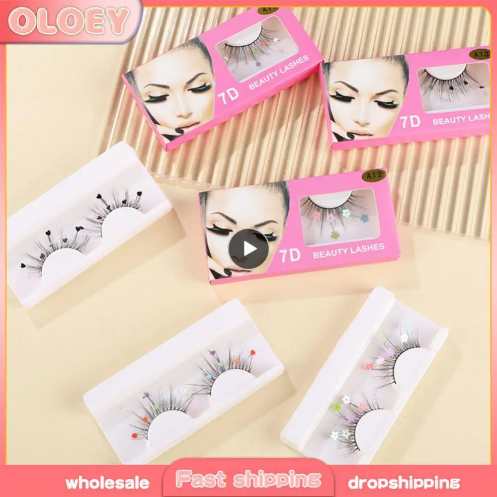 Natural Makeup Perfect For Stage Performances Add A Touch Of Sparkle 3d False Eyelashes Long-lasting Cruelty-free Heart-shaped