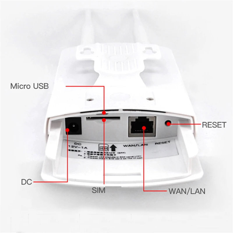 TIANJIE 4G Wifi Router SIM Card Wireless Modem Outerdoor Hotspot External Antenna Waterproof Hotspot CPE Adapter for IP Camera