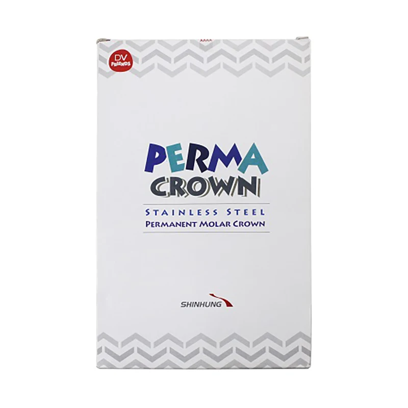 Corona Dental Perma para niños, juego de corona preformada de dientes permanentes de acero inoxidable, 48 piezas, materiales de Odontología de ortodoncia, Original de Corea