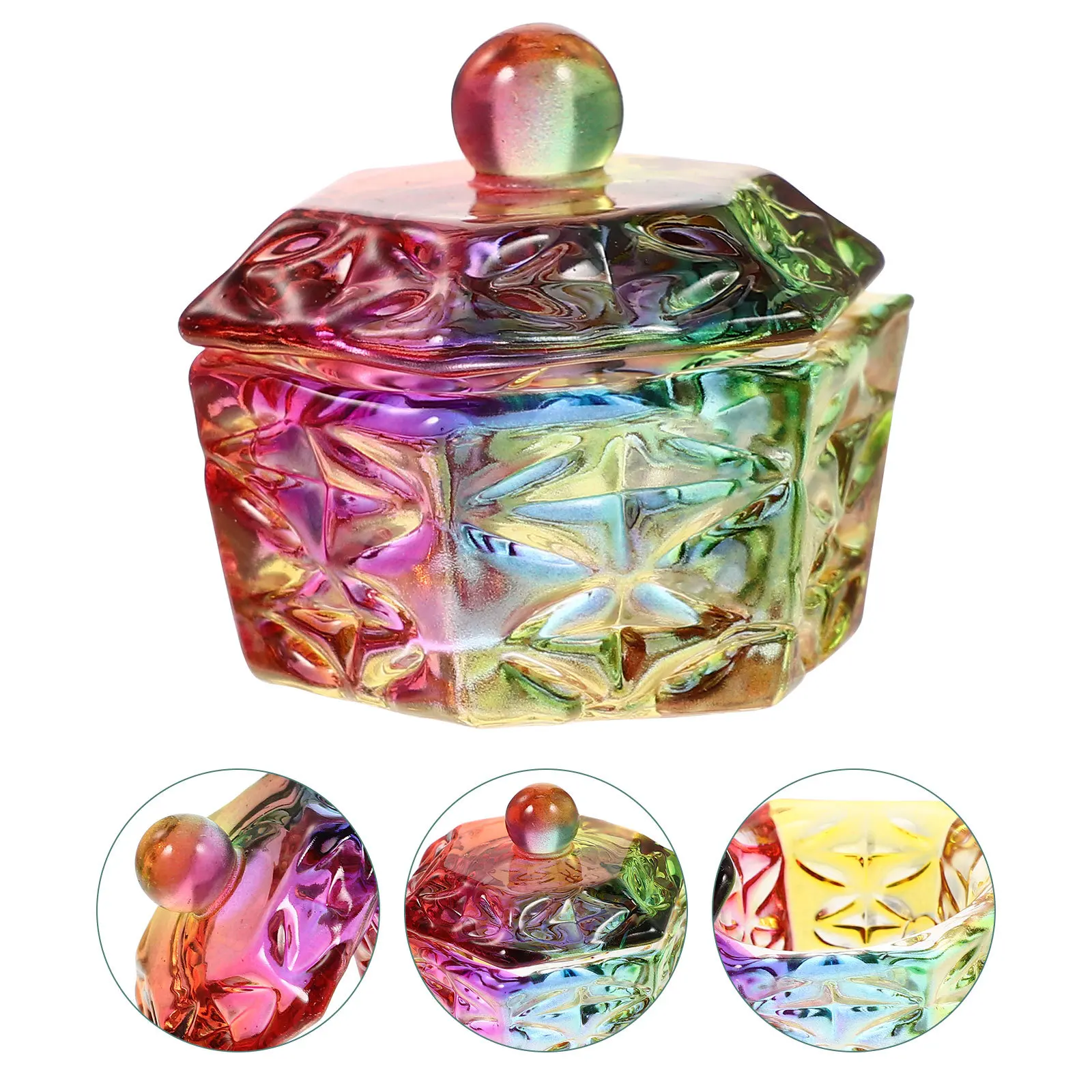 2 pezzi piatto per unghie tazza di cristallo vetreria per unghie acriliche piatto smorzante forniture professionali per nail art tazza per manicure