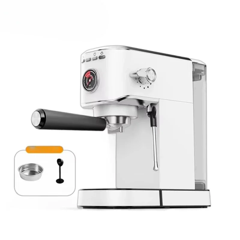 Full Metal Body Italian Style Semi-automatic Coffee Machine Home Retro Espresso High-pressure Extraction Milk Frother Maker