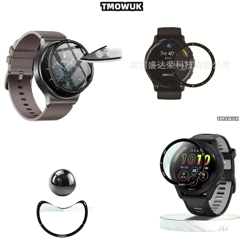 

For Garmin Forerunner 57 945 955 965 970 42mm 47mm Reinforced Edges Film, Extra Protection At Corners