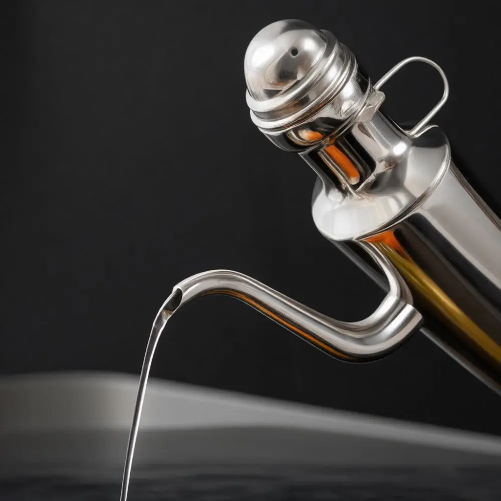 Stainless Steel Oil Dispenser Pot 304 Food Grade Kitchen Vinegar Soy Sauce Container Filter Strainer Bottle Storage Cruet