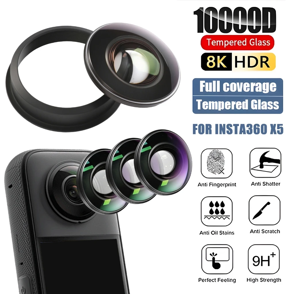 Koulele Original Quality Insta360 X3 Replacement Lens, Front & Bottom Glass Repair Part | Great Price for Professional Repair