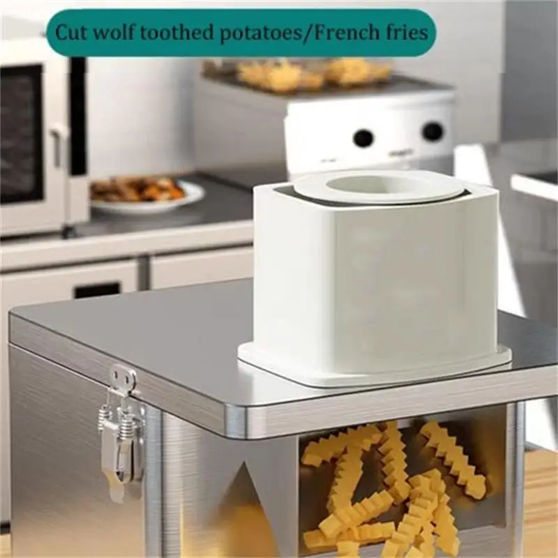 

Wolf Tooth Potato Slicer Machine Commercial Automatic Wave French Fries Slicer Electric Multifunctional Slicer Machine