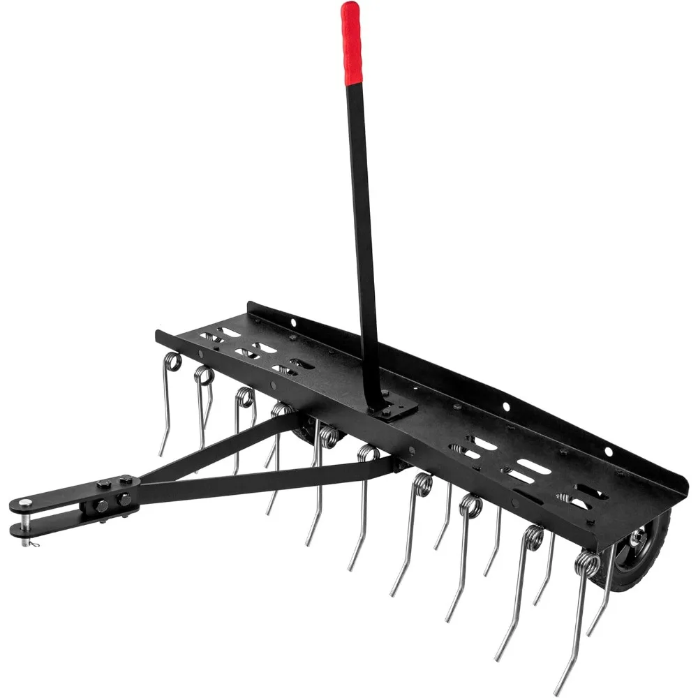 

Lawn Sweeper Garden Grass Tractor Rake Removes Thatch from Large Lawns, Riding Lawn Mower Attachments