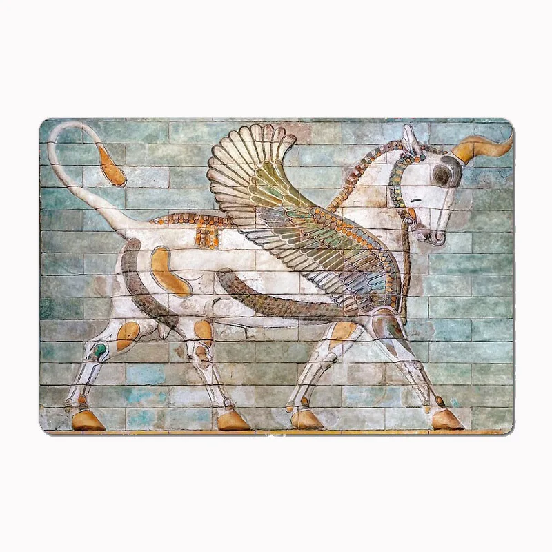

Persian Winged Bull From Babylon Metal Sign Poster Garage Room Decor Custom Tin Home Decor Wall