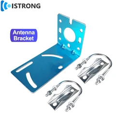 Outdoor Log Periodic Antenna Accessories L-shaped Fixed Mount Bracket with 2pcs U-Bolt Installation Clamp Clip Aluminum