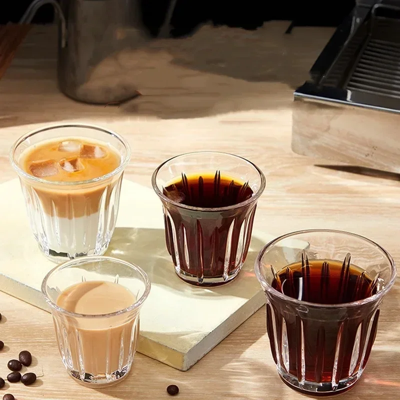 90/130/160/200ML Clear Glass Coffee Cup Heat-resistant Wedding Party Cocktail Beer Cup Breakfast Milk Cappuccino latté Glass Cup