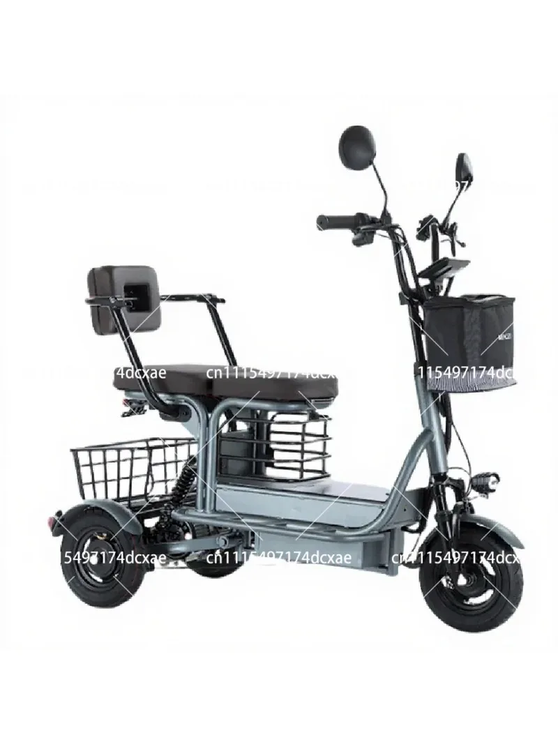 800W 48V Electric Tricycle for Adults, 3 Wheel Scooter with Removable Lithium Battery, 10 Inch Tires for Seniors